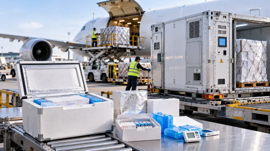 การเลือกใช้บรรจุภัณฑ์ Passive และ Active Packaging สำหรับ ขนส่งยาส่งออก ทางอากาศ